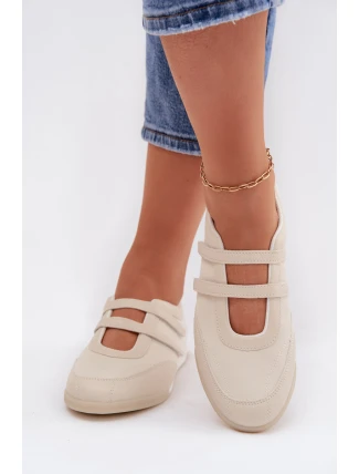 Sportovní dámské baleríny s pásky Béžové Farvessa