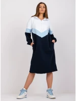 Šaty RV SK 7462.00 tmavě modrá a bílá