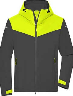 Daiber JN 1180 Pánská outdoorová softshellová bunda 02.1180 carbon/bright yellow/carbon
