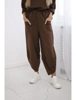 Souprava Punto Milano Winter tepláky + kalhot hnědý