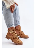 Dámské Kotníkové Boty Lu Boo Semišové s vykrojením Camel Rock Girl