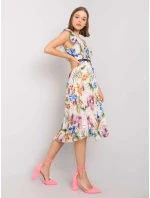 Šaty DHJ SK 13198.27 bílé a zelené