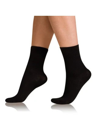 Dámské bavlněné ponožky s pohodlným lemem COTTON COMFORT SOCKS - BELLINDA - černá Dámské bavlněné ponožky s pohodlným lemem COTTON COMFORT SOCKS - BELLINDA - černá
