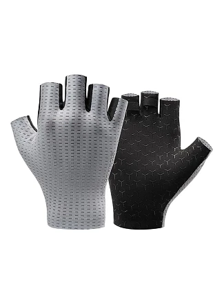 Prodyšné cyklistické rukavice Rockbros, krátké prsty, velikost: XL - šedé