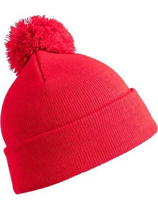 Result Headwear RC 028X Pletená čepice s bambulí 28.028X red
