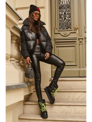 Dámské sněhové boty s tlustou podrážkou veganské DFranklin DFSH371007 černé