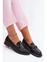 Dámské kožené mokasiny Vinceza 18132 Černé