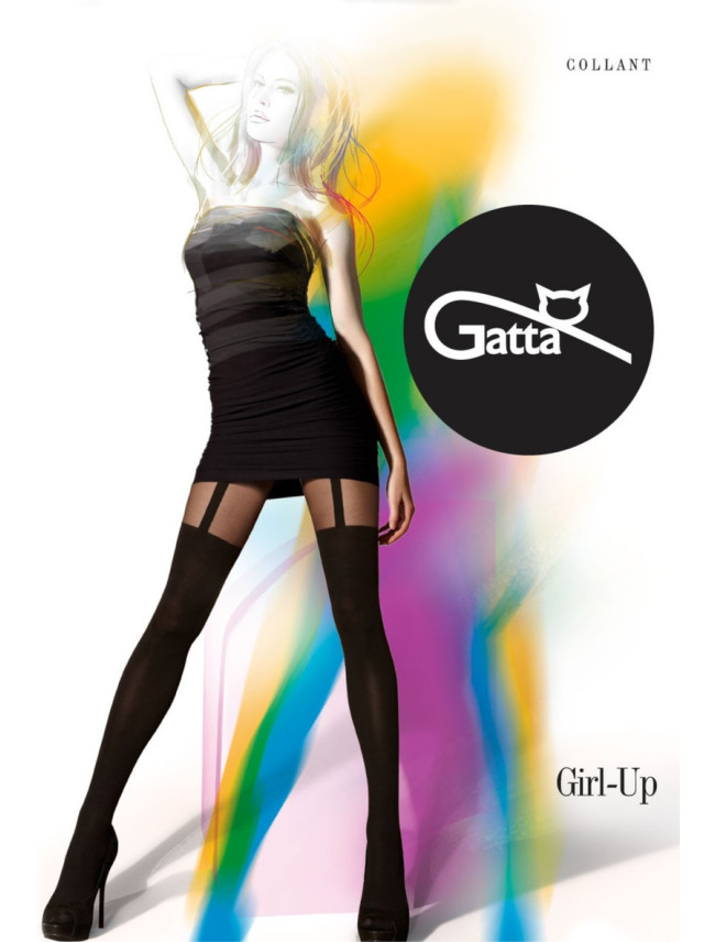 GIRL-UP - vzorované punčochové kalhoty - GATTA