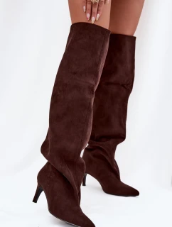 Kozačky na podpatku model 216996 Step in style