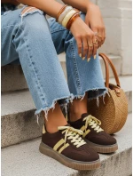 Dámské boty coffee FashionStreet ZY1401 Dámské boty coffee FashionStreet ZY1401