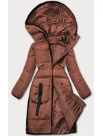 Hnědá dámská vypasovaná zimní bunda (h-1071-79)