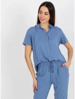 Dámská halenka D73761M11063B modrá - FPrice