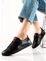 Pěkné dámské černé  tenisky bez podpatku