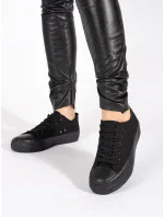 Designové černé tenisky dámské platforma Designové černé tenisky dámské platforma