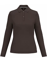 Kariban K 244 Dámské piqué polo s dlouhým rukávem 20.K244 chocolate Kariban K 244 Dámské piqué polo s dlouhým rukávem 20.K244 chocolate
