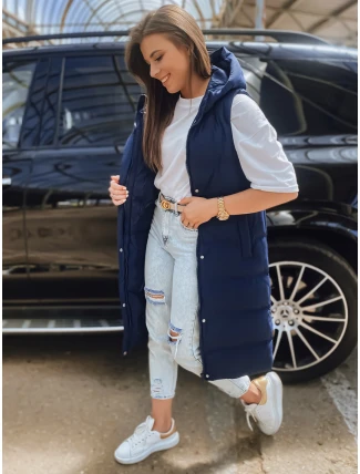 Dámská prošívaná vesta ELLA navy blue FashionStreet TY3034