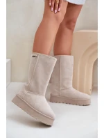 Vysoké Sněhule Na Platformě Big Star OO274894 Světle Béžové Vysoké Sněhule Na Platformě Big Star OO274894 Světle Béžové