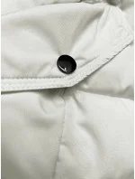 Péřová dámská zimní bunda v barvě ecru (2M-007)