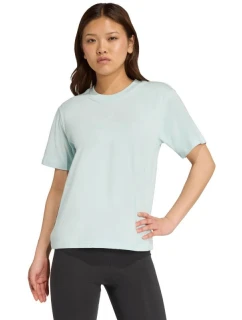 Dámské bavlněné tričko adidas Essentials Small Logo světle modrá JY4965