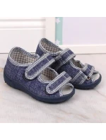 Chlapecké domácí pantofle sandály tmavě modré Nazo