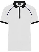 Daiber JN 1308 Pánské piqué polo se zipem 02.1308 white/black Daiber JN 1308 Pánské piqué polo se zipem 02.1308 white/black