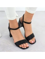 Dámské černé sandály na jehlovém podpatku Vinceza 62228 Dámské černé sandály na jehlovém podpatku Vinceza 62228