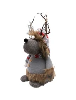 FURNISHED RENNIFER WITH ILLUMINATED TORCH Grey 20x35x47CM dětské