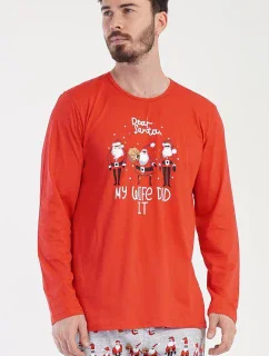 Pánské pyžamo dlouhé Santa