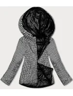 Oboustranná černá dámská bunda s asymetrickou spodní částí (16M9136-392) Oboustranná černá dámská bunda s asymetrickou spodní částí (16M9136-392)