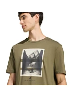 Pánské tričko adidas Outdoor Kayaking Graphic v olivové barvě KB2540