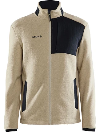 Craft Corporate ADV Pile Fleece Jacket M Pánská fleecová bunda Sherpa 81.2220 ecru/black