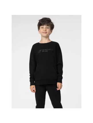 Chlapecká mikina Jr 4FJSS23TSWSM222-20S Černá vzor - 4F