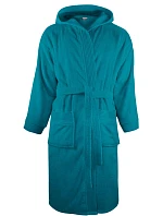The One Towelling Bathrobe hooded Župan s kapucí 48.1021 turquoise The One Towelling Bathrobe hooded Župan s kapucí 48.1021 turquoise
