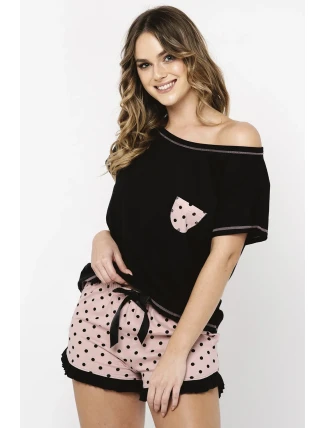 Italská móda Buscato c.r. c.r. barva:černá/potisk