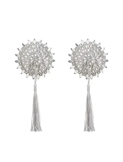 Sexy lepítka na bradavky Mistiqua stříbrné - Obsessive