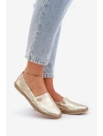 Elegantní Damské Kožené Espadrilky Zazoo 10177 Zlaté