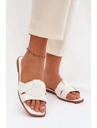 Dámské ploché pantofle s bílými pásky Marissae