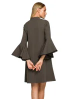 M698 Šaty áčkového střihu s andělskými rukávy - černé M698 Šaty áčkového střihu s andělskými rukávy - černé