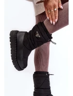 Dámské sněhule se silnou podrážkou, černá Lureta Dámské sněhule se silnou podrážkou, černá Lureta