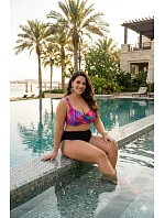 Dvoudílné plavky S937 V1MI9 Marmaris9 růžovo-černé - Self