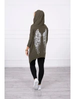 Halenka s křídlovým potiskem khaki Halenka s křídlovým potiskem khaki