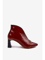 Kožené Boty Na Słupku Maciejka 05262-02 Hnědé Kožené Boty Na Słupku Maciejka 05262-02 Hnědé