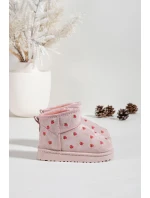 Dětské sněhule s jahodami růžové Gracina