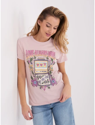 Tričko D12048M02556K světle růžové