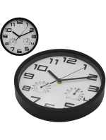 NÁSTĚNNÉ HODINY 25CM S TEPLOMĚREM BÍLÉ