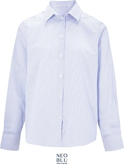 NEOBLU Baptiste Men Mikro keprová košile s dlouhým rukávem 24.4338 blue stripes