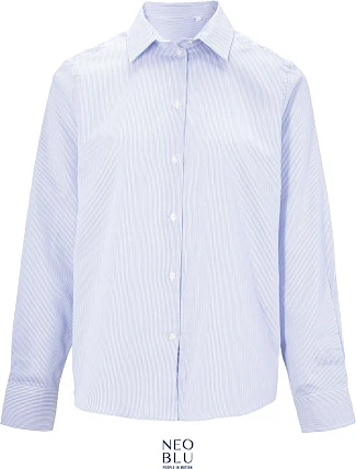 NEOBLU Baptiste Men Mikro keprová košile s dlouhým rukávem 24.4338 blue stripes NEOBLU Baptiste Men Mikro keprová košile s dlouhým rukávem 24.4338 blue stripes