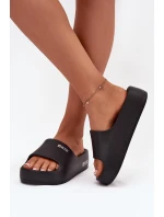 Dámské Pantofle z Pěny na Masivní Platformě Big Star SS274721 Černé