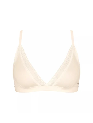 Dámská podprsenka GO Ribbed R Bralette - WHITE - ecru 6308 - SLOGGI