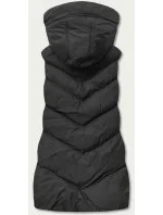 Dlouhá černá dámská vesta s kapucí (5M788-392) Dlouhá černá dámská vesta s kapucí (5M788-392)